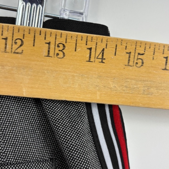 Zara Basic Womens Large Trouser Pants Black White Red Tuxedo Stripes Skinny Leg - Picture 9 of 9